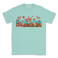 Seafoam floral chihuahua dogs Classic Tee - Jasminsmagicworld
