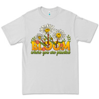 Dove Grey bloom where you are planted Premium Tee - NancyCooperArtShop