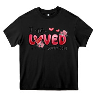 Black i am loved john 3 16 Heavy Core Tee - MaliasSmallBusiness