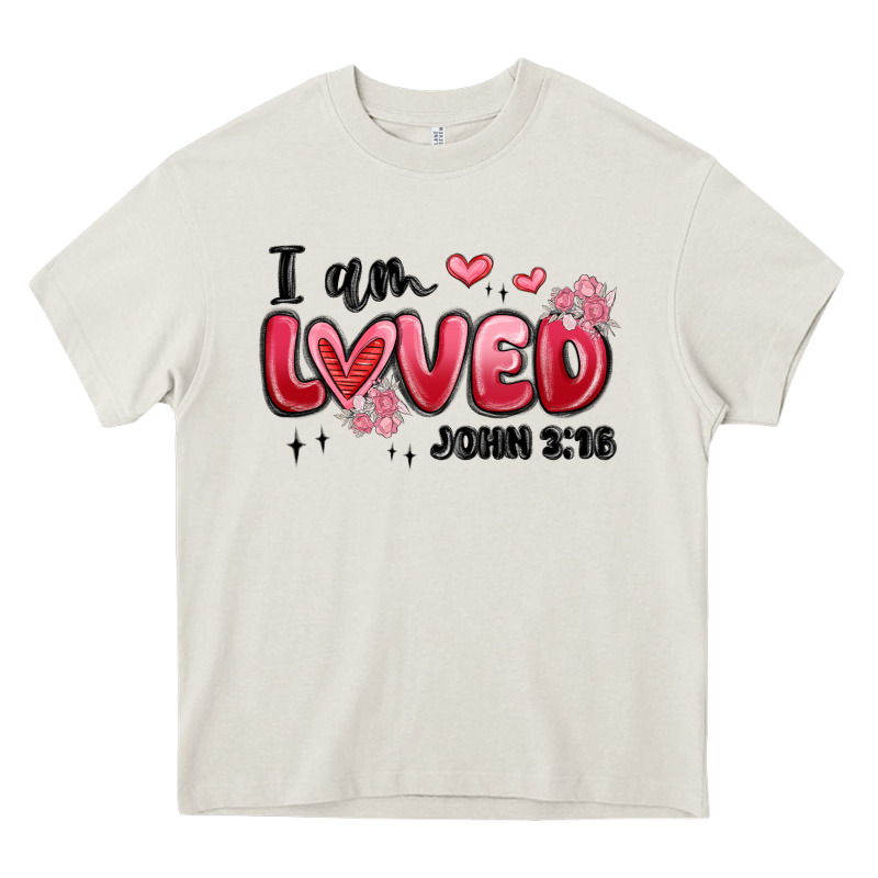 I Am Loved John 3 16 Heavy Core Tee by MaliasSmallBusiness | Teevron