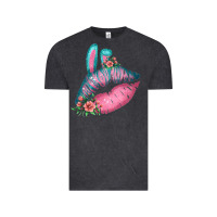 Vintage Black Eared Turquoise Pink Easter Lips Vintage Tee - Bettercallsaul