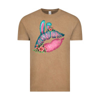 Vintage Coffee Eared Turquoise Pink Easter Lips Vintage Tee - Bettercallsaul
