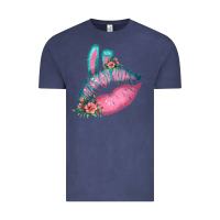 Vintage Denim Eared Turquoise Pink Easter Lips Vintage Tee - Bettercallsaul