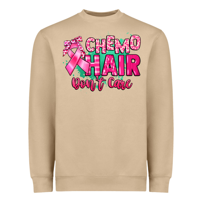 Chemo Hair Don't Care Cancer Awareness Heavyweight Sweatshirt by HowdyJamesFarm | Teevron