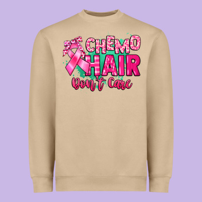 Chemo Hair Don't Care Cancer Awareness Heavyweight Sweatshirt Designed By Howdyjamesfarm