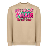 Mushroom Chemo hair don't care Cancer Awareness Heavyweight Sweatshirt - HowdyJamesFarm