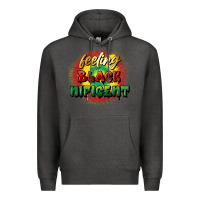 Charcoal Heather Feeling blacknificent Premium Hoodie - FaDigitalArtStudio