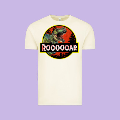 T Rex Roaring Vintage Tee Designed By Ranaportraitstore