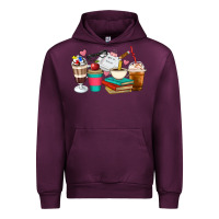 Mauve Wine Teacher Coffee Cups Urban Hoodie - Artiststas