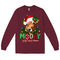 Burgundy Mooey Christmas Long Sleeve Tee - texasbilliewilder