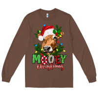 Chestnut Mooey Christmas Long Sleeve Tee - texasbilliewilder
