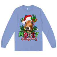 Colony Blue Mooey Christmas Long Sleeve Tee - texasbilliewilder