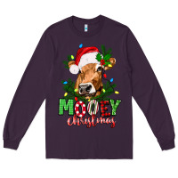 Plum Mooey Christmas Long Sleeve Tee - texasbilliewilder