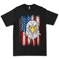 Black American flag eagle Premium Tee - MaliasSmallBusiness