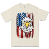 Bone American flag eagle Premium Tee - MaliasSmallBusiness
