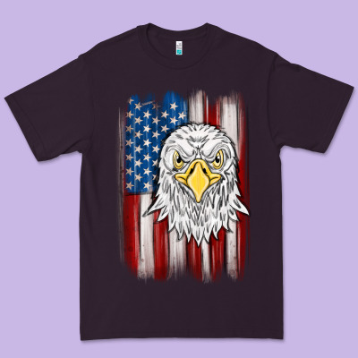 American Flag Eagle Premium Tee Designed By Maliassmallbusiness