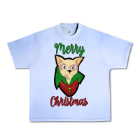 Merry Christmas Cat Urban Heavy Tee | Teevron