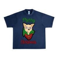 Navy Merry Christmas Cat Urban Heavy Tee - Bettercallsaul