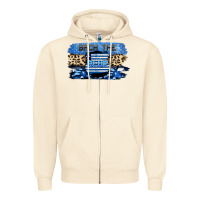 Sandshell Back the blue Zipper Hoodie - FaDigitalArtStudio