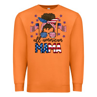 Carrot All American Mama Messy Buny Premium Sweatshirt - CowhideDigitalArt