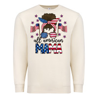 Sandshell All American Mama Messy Buny Premium Sweatshirt - CowhideDigitalArt