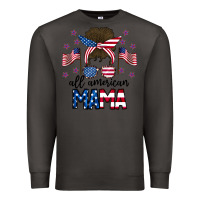 Smoke All American Mama Messy Buny Premium Sweatshirt - CowhideDigitalArt
