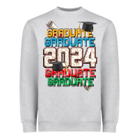 Heather Grey graduate 2024 Heavyweight Sweatshirt - CowGirlArtShop