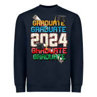 Navy graduate 2024 Heavyweight Sweatshirt - CowGirlArtShop