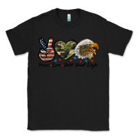 Black peace love bald head eagle Classic Tee - LillyAllenDesigns