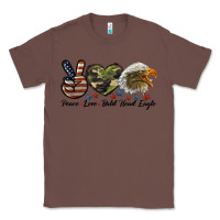 Chestnut peace love bald head eagle Classic Tee - LillyAllenDesigns