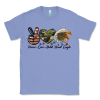 Colony Blue peace love bald head eagle Classic Tee - LillyAllenDesigns
