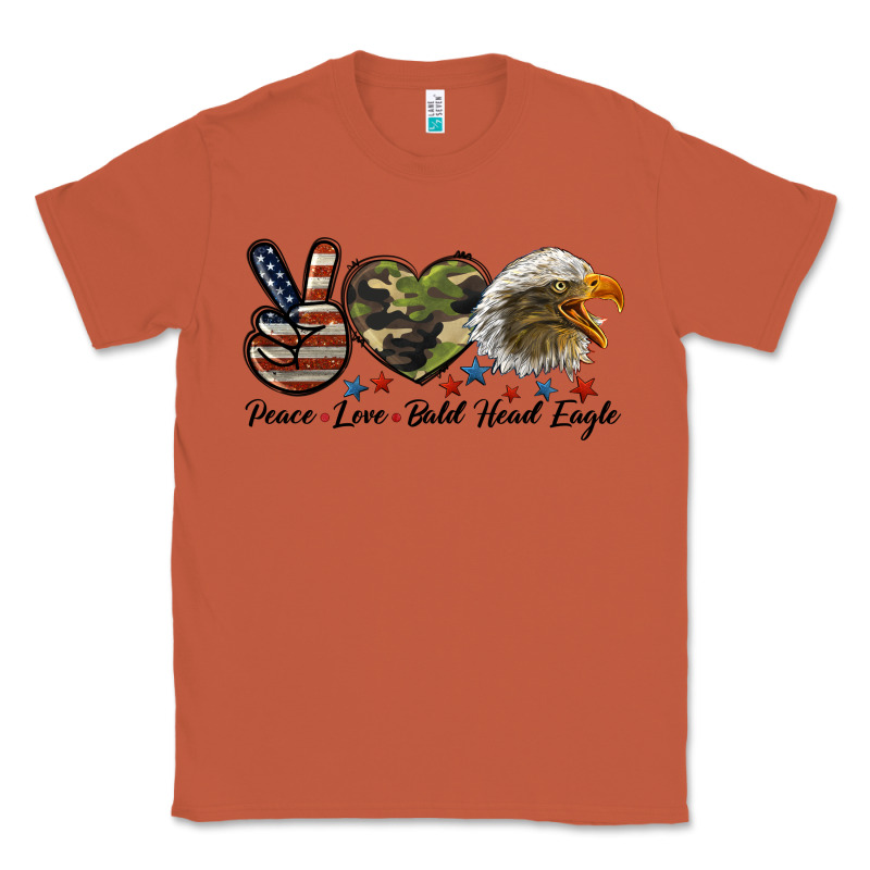 Peace Love Bald Head Eagle Classic Tee by LillyAllenDesigns | Teevron