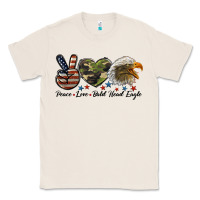 Natural peace love bald head eagle Classic Tee - LillyAllenDesigns