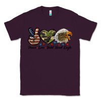 Plum peace love bald head eagle Classic Tee - LillyAllenDesigns