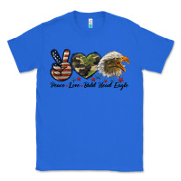 True Royal peace love bald head eagle Classic Tee - LillyAllenDesigns