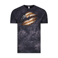 Cloud Black Vintage American Flag With Leopard Pattern Vintage Tee - Bettercallsaul