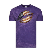 Cloud Purple Vintage American Flag With Leopard Pattern Vintage Tee - Bettercallsaul