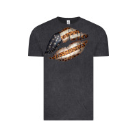 Vintage Black Vintage American Flag With Leopard Pattern Vintage Tee - Bettercallsaul