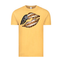 Vintage Mustard Vintage American Flag With Leopard Pattern Vintage Tee - Bettercallsaul