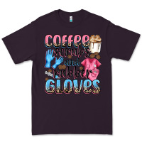 Plum coffee scrubs and rubber gloves Premium Tee - NancyCooperArtShop