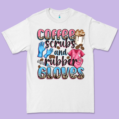 Coffee Scrubs And Rubber Gloves Premium Tee Designed By Nancycooperartshop