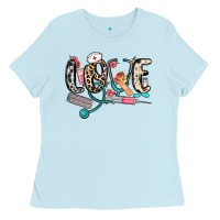 Baby Blue love nurse Ladies Tee - NancyCooperArtShop