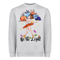 Heather Grey be the light Heavyweight Sweatshirt - CowGirlArtShop