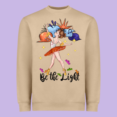 Be The Light Heavyweight Sweatshirt Designed By Cowgirlartshop