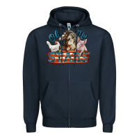 Navy Oh my stars farm animals Zipper Hoodie - FaDigitalArtStudio