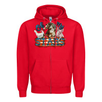 Red Oh my stars farm animals Zipper Hoodie - FaDigitalArtStudio