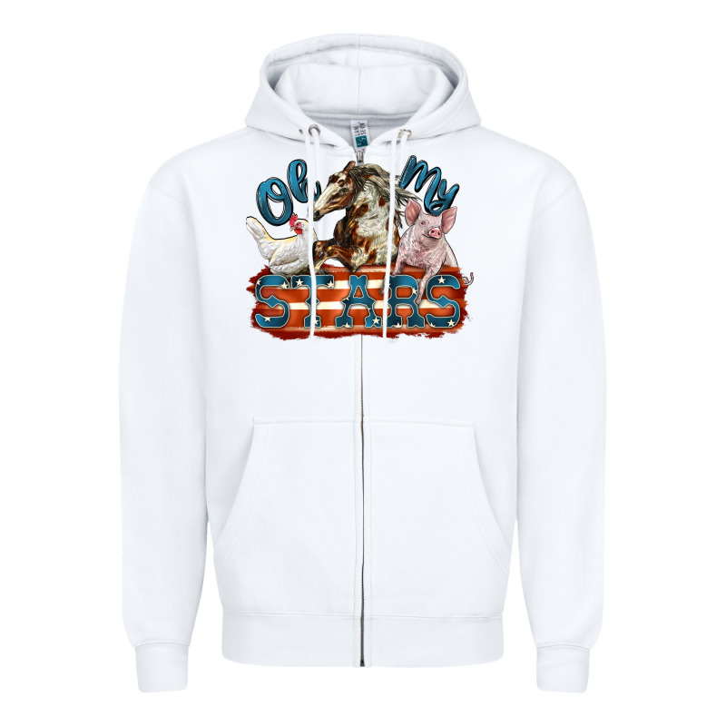 Oh My Stars Farm Animals Zipper Hoodie by FaDigitalArtStudio | Teevron