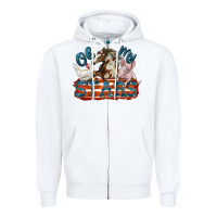 White Oh my stars farm animals Zipper Hoodie - FaDigitalArtStudio