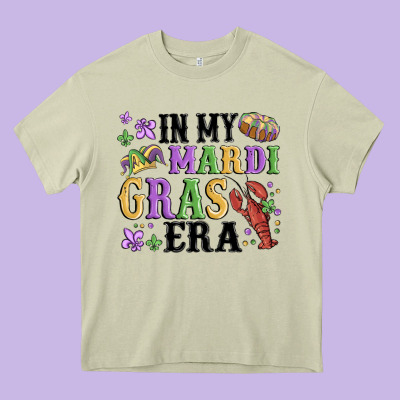 In My Mardi Gras Era Heavy Core Tee Designed By Maliassmallbusiness
