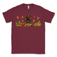 Burgundy christmas mama messy bun Classic Tee - Jasminsmagicworld